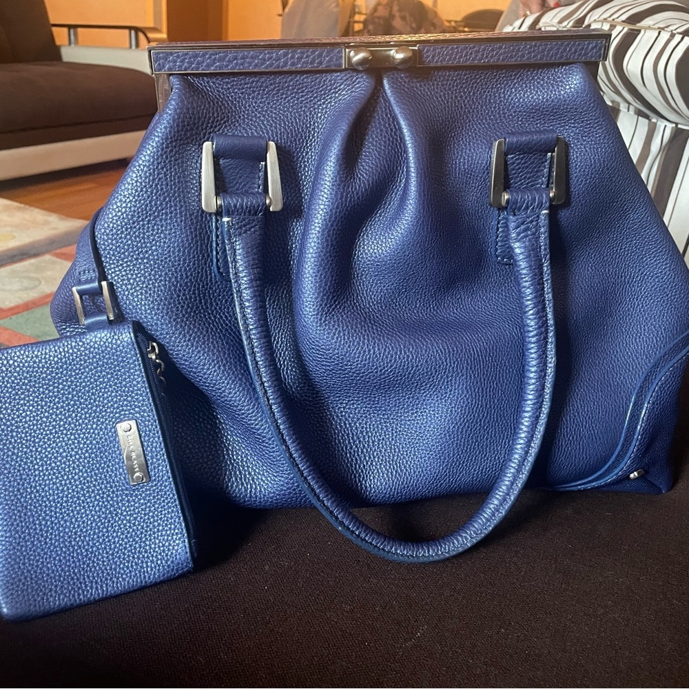 Bill Blass Leather handbag with attached Wallet